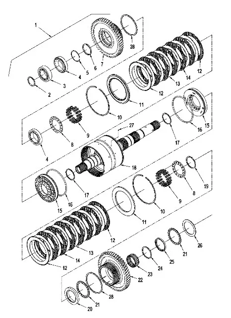 353059A1 - Кольцо упорное вала входного КПП TJT9./St.